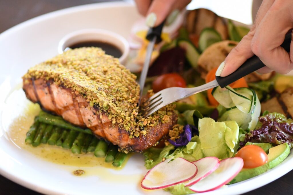 Salmon con Crusta de Pistacho